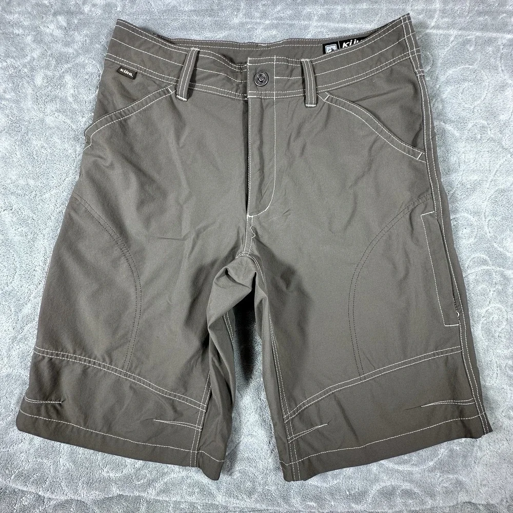 Kuhl Mens Renegade Outdoor Hiking Performance Stretch Cargo Shorts 32 X 12 Brown